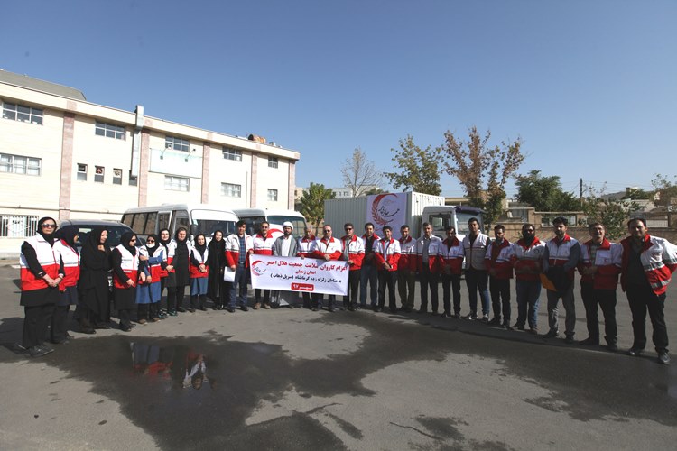 حضور کاروان سلامت هلال احمر زنجان در شهرستان زلزله زده سرپل ذهاب